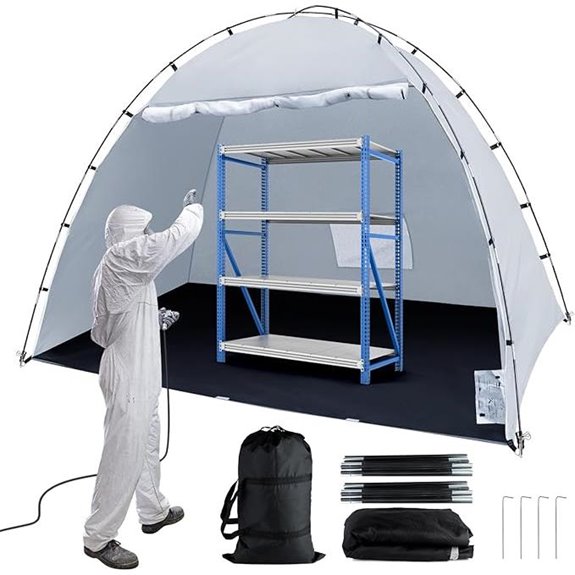 Siebwin Large Portable Paint Booth Tent with Floor