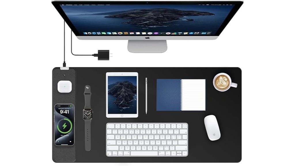 large wireless charging mouse pad