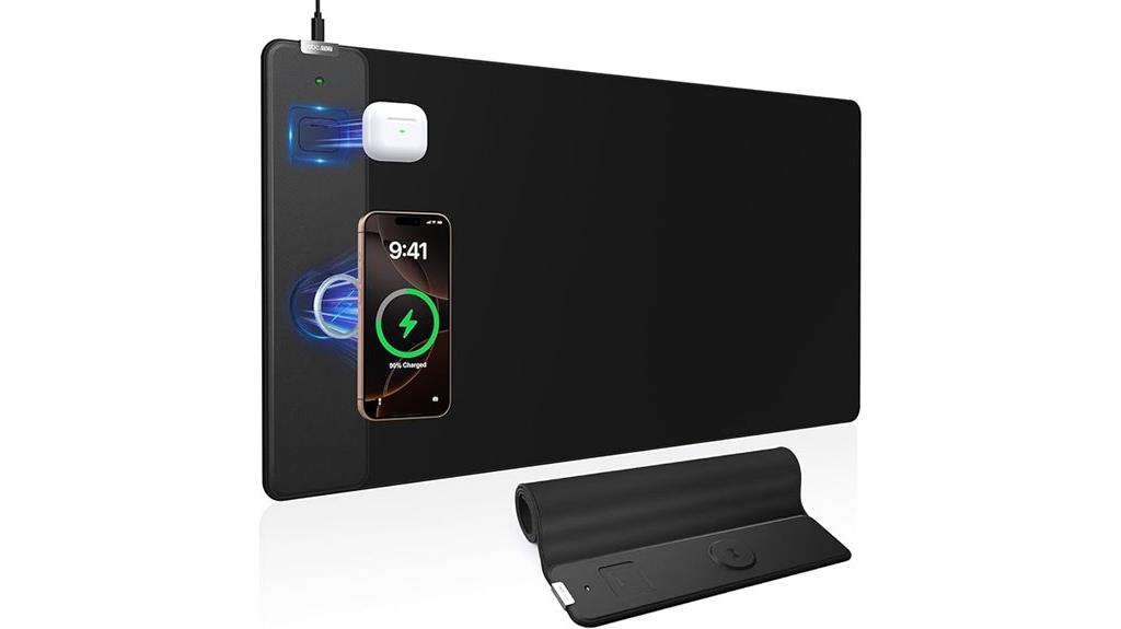 large wireless charging mousepad