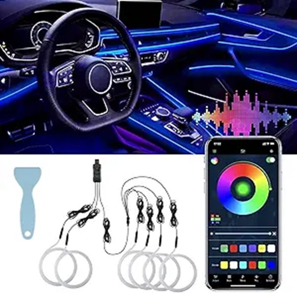 LivTee LED Car Interior Lights with App Control