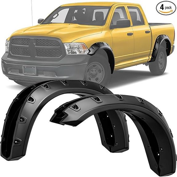 LEDKINGDOMUS Fender Flares Kit for Dodge Ram 1500