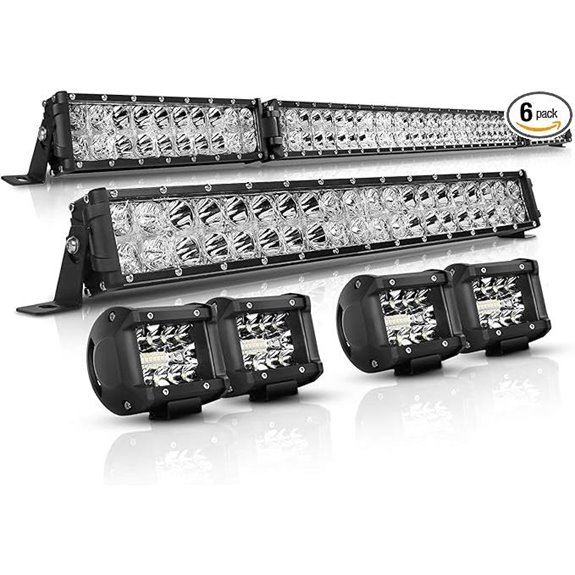 AutoFeel LED Light Bar Kit 52 & 22 Flood Spotlight Combo