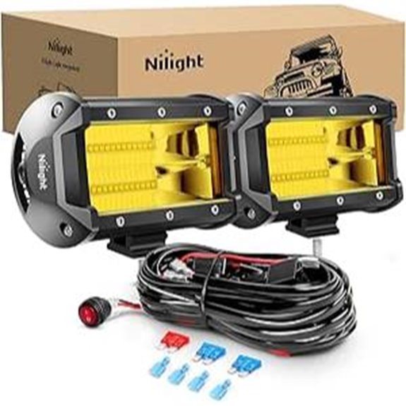 Nilight 5-Inch LED Light Bar 2-Pack with Wiring Kit
