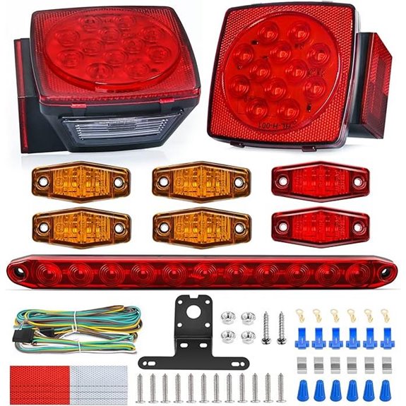Nilight LED Trailer Light Kit for Trucks and Boats