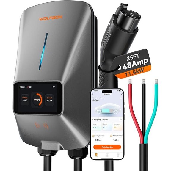 WOLFBOX Level 2 EV Charger 48 Amp with WiFi