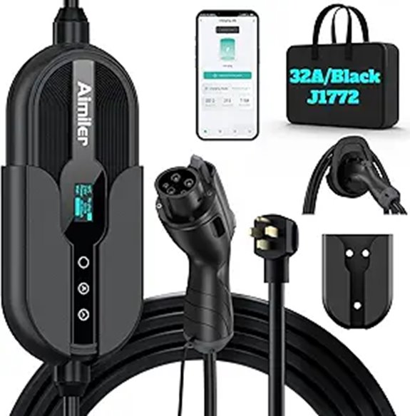 Level 2 WiFi EV Charger with J1772 25ft Cable