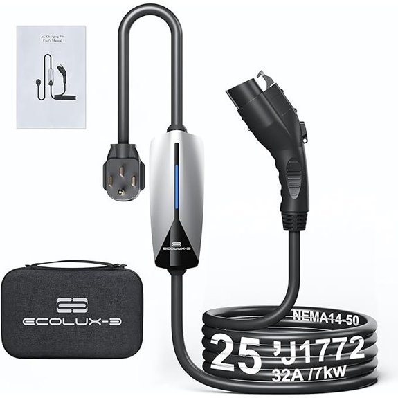 Level 2 EV Charger J1772 32Amp 25ft Cable