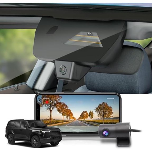 Fitcamx 4K+1080P Dash Cam for Lexus GX550
