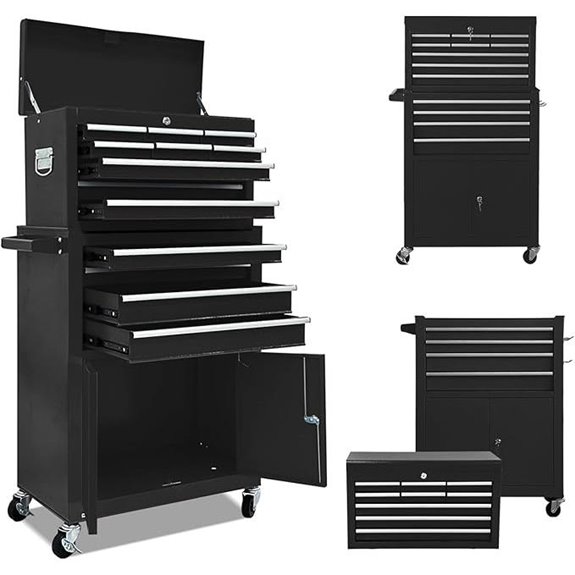 13-Drawer Rolling Tool Chest with Lockable Wheels
