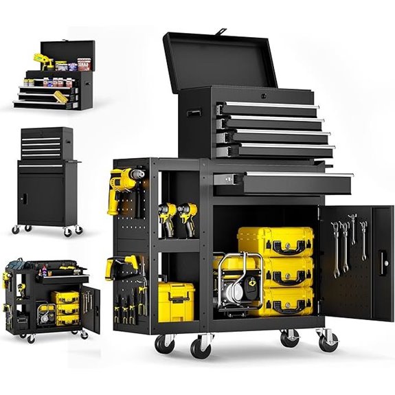 Silvel 5-Drawer Rolling Tool Chest with Locking Wheels