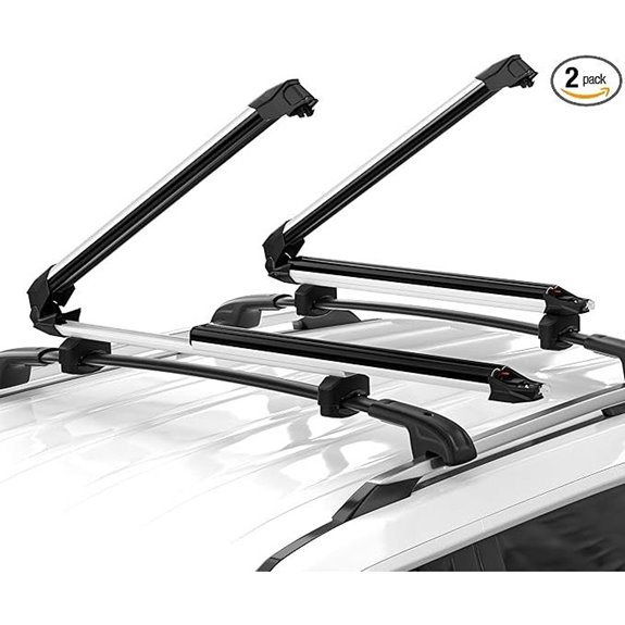 Roof Ski & Snowboard Rack with Lockable Extension