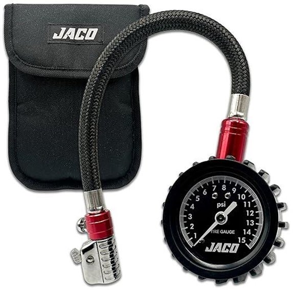 JACO ElitePro-X Low Pressure Tire Gauge with Lightning Chuck (0-15 PSI)