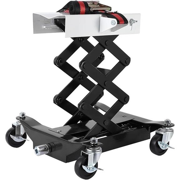 Low Profile 450 LBS Transmission Jack with Safety Straps