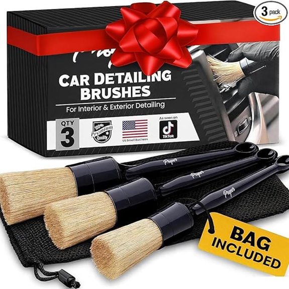 Premium Car Detailing Brush Set (3-Pack)