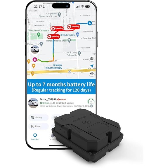 Magnetic GPS Vehicle Tracker with Long Battery Life