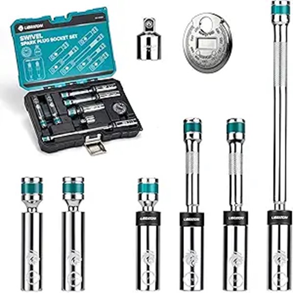 LIBRATON 8-Piece Magnetic Spark Plug Socket Set