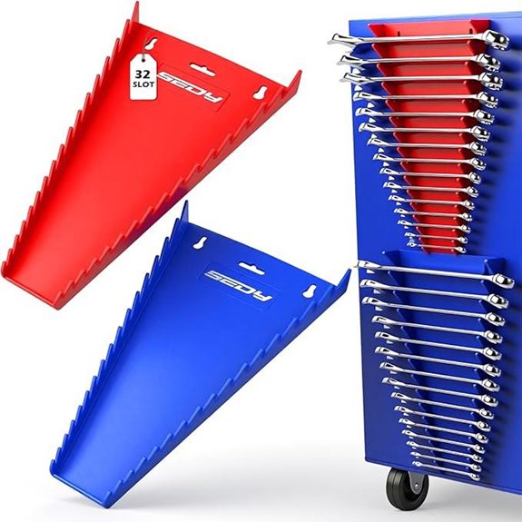 2-Pack Magnetic Wrench Organizer for Toolbox Storage