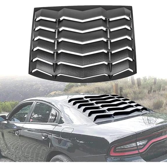 LE-JX Matte Black Rear Window Louver Cover
