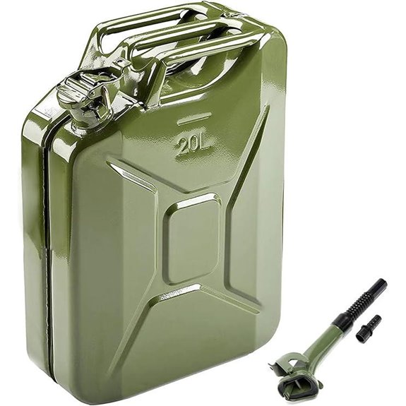 5-Gallon Metal Liquid Storage Jug with Spout