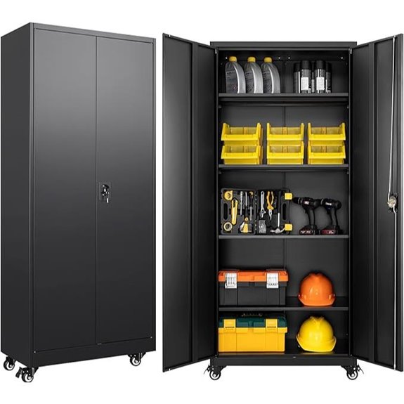 SISESOL Metal Rolling Garage Storage Cabinet
