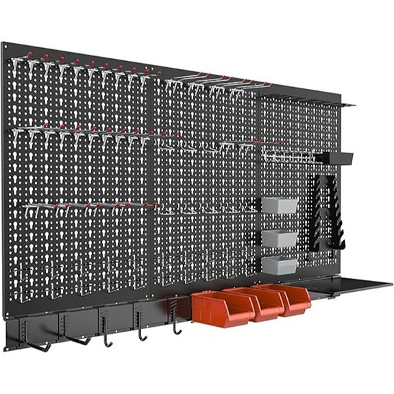 TORACK Metal Pegboard Wall Organizer Kit (109 pcs)