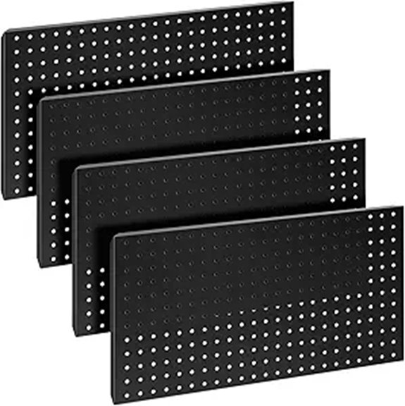 4-Piece Metal Pegboard Panels for Wall Storage