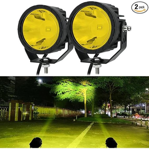 STDYSUN Round LED Fog Lights for Motorcycle and ATV
