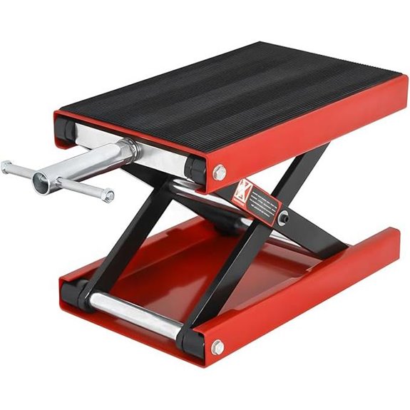 Smartxchoices Motorcycle Lift 1100 LB Capacity Wide Deck