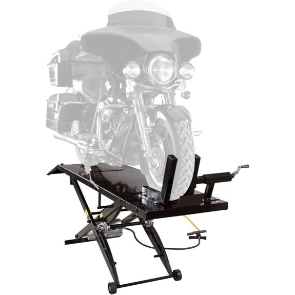 Black Widow Motorcycle Lift Table with Safety Lock