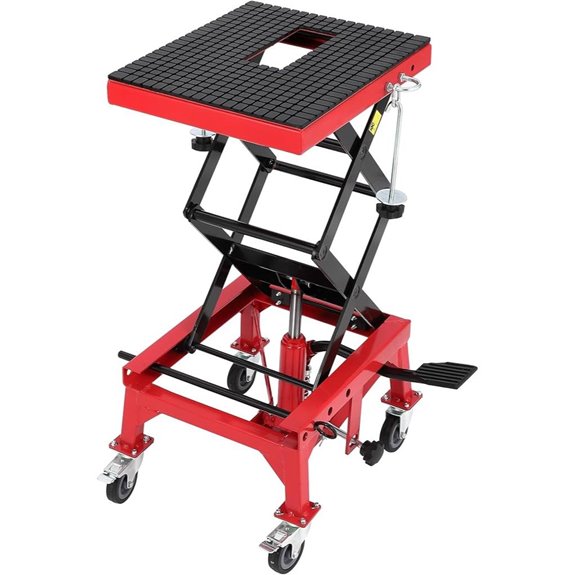 Hydraulic Motorcycle Lift Jack with Locking Wheels
