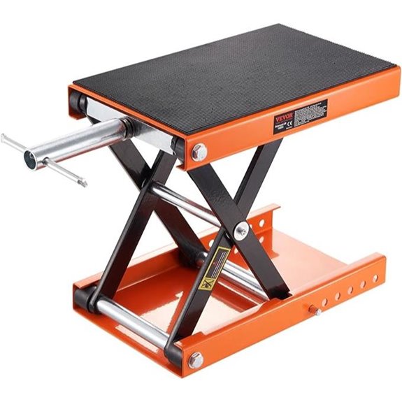 VEVOR Motorcycle Lift with Wide Deck and Safety Pin