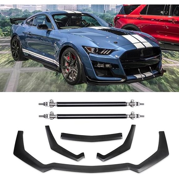 Ford Mustang Front Bumper Lip Splitter Body Kit with Rods