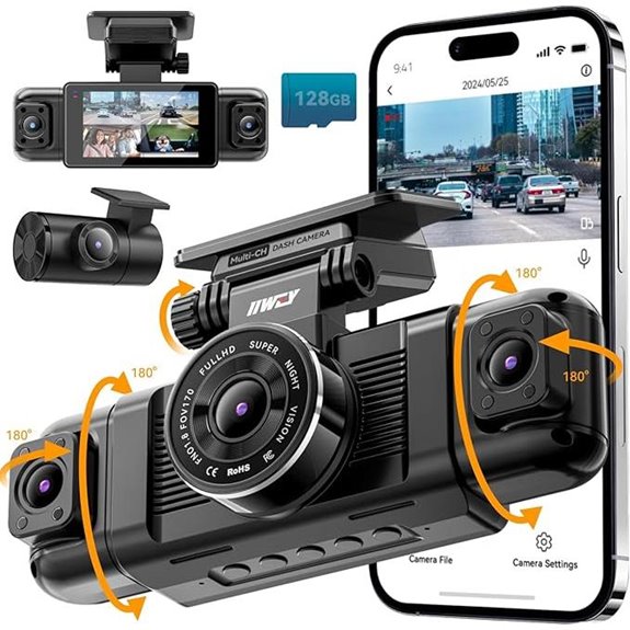 IIWEY N5 4-Channel 360° Dash Cam with Night Vision