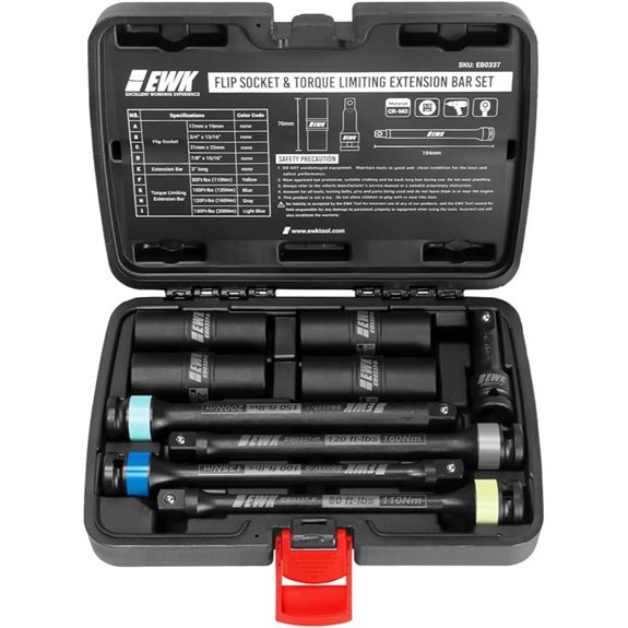 EWK 9-Piece Drive Impact Socket & Extension Set