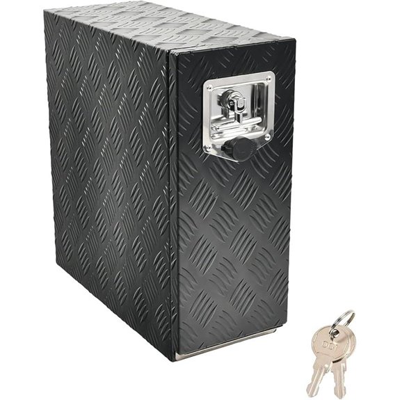 18'' Black Aluminum Truck Bed Tool Box with Drawers