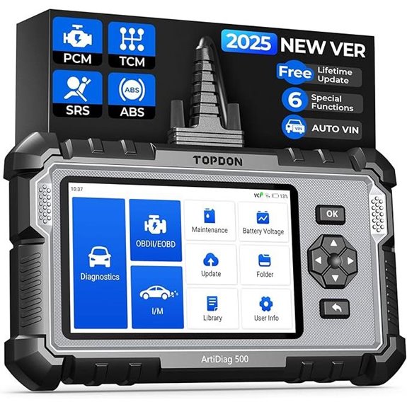 TOPDON AD500 OBD2 Scanner with Engine and Battery Tests