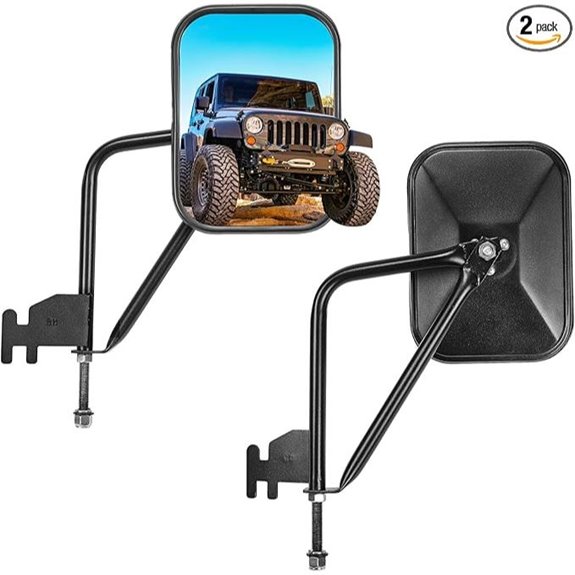 JOYTUTUS Off-Road Mirrors for Jeep Wrangler & Gladiator