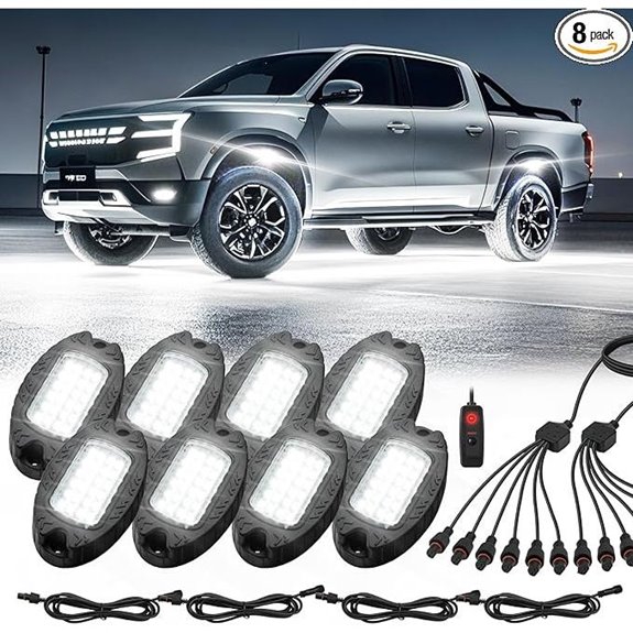 8 Pods LED Rock Lights for Off-Road Vehicles