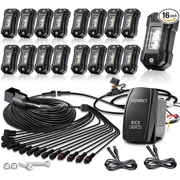 LED Rock Light Kit with Switch for Offroad Vehicles