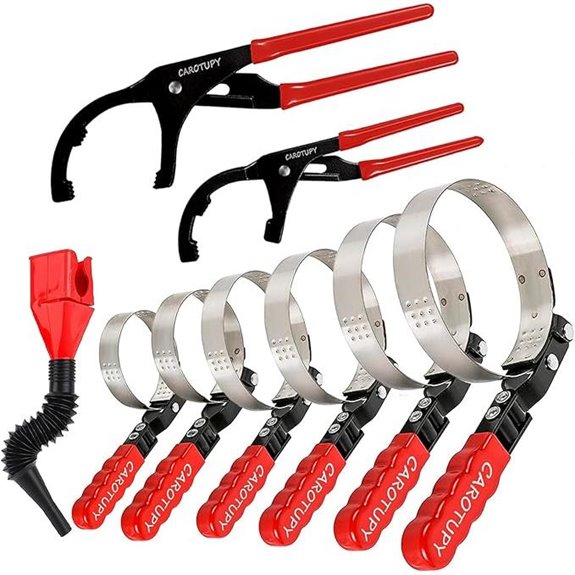 9pcs Oil Filter Wrench Set with Funnel