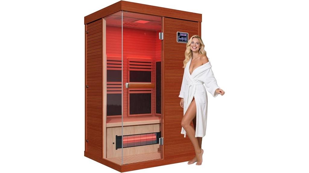onyxedge sauna with red