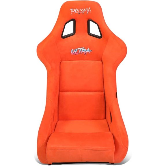 NRG Prisma Fixed Racing Seat with Mount Orange