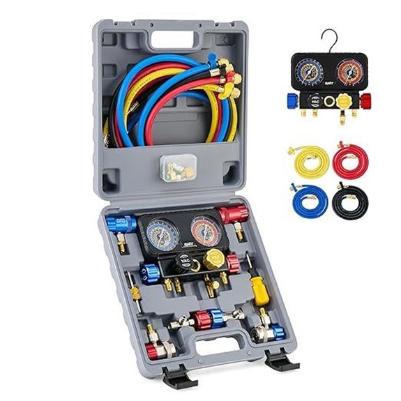 Orion R1234yf AC Gauge Set with Hoses and Couplers