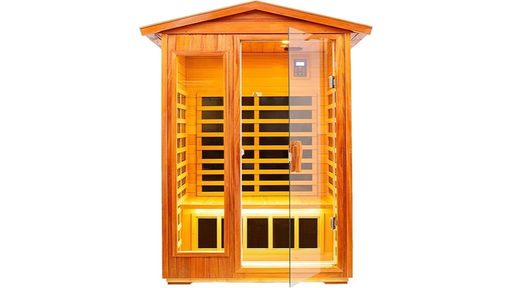outdoor two person sauna