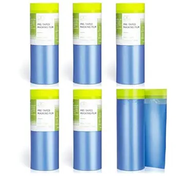 Pre-Taped Masking Film for Painting (6 Rolls)