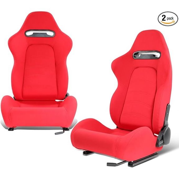 DNA MOTORING Racing Bucket Seats (2 Pack)
