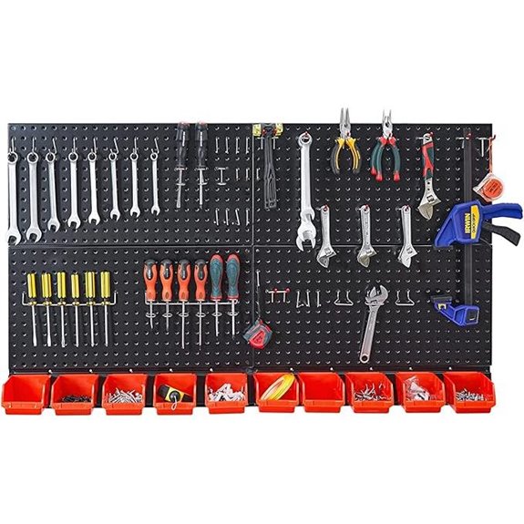 Ultrawall Pegboard Wall Organizer with Hooks and Bins