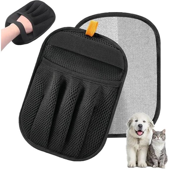 2 Pack Pet Hair Removal Gloves for Furniture & Clothes