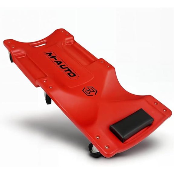 M-AUTO Plastic Rolling Garage Creeper with Tool Trays