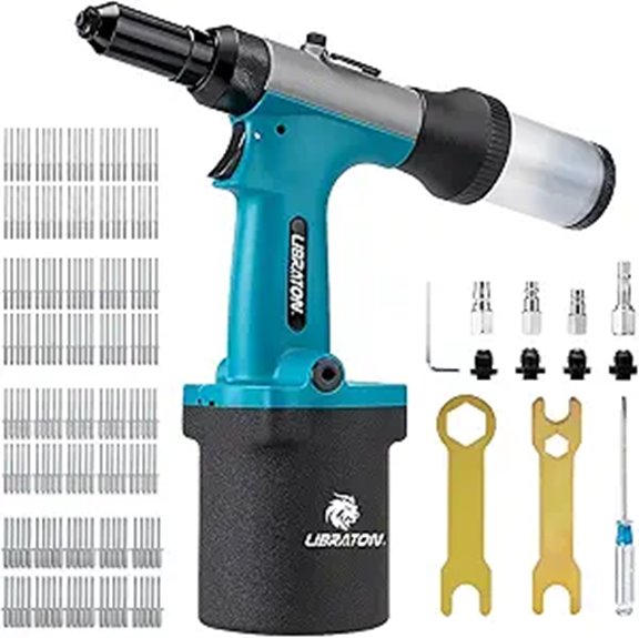 LIBRATON Pneumatic Rivet Gun Kit with Rivets